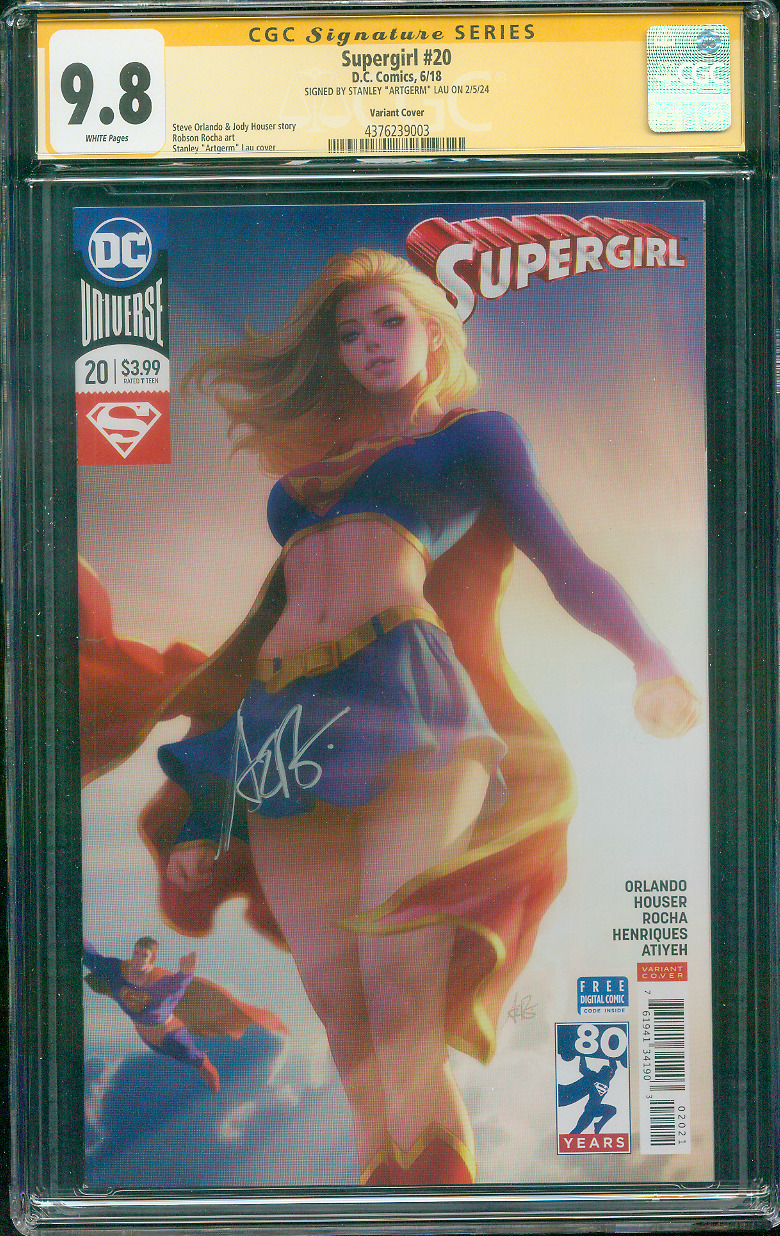 Supergirl 20 SS 9.8 Artgerm Variant Cover 6/18