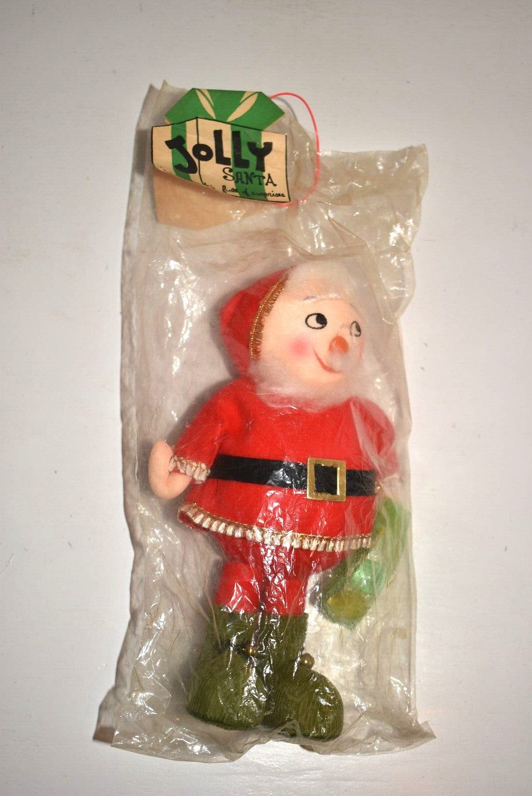 Vintage Jolly Santa Made In Japan NOS Sealed 9 Inch By Calverts