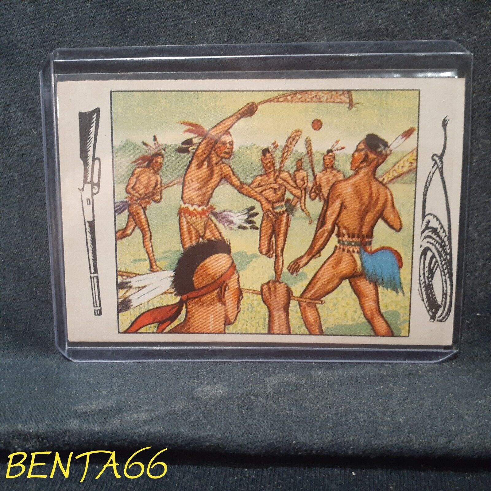 1953 Bowman Frontier Days 🔥 Card # 27 Indian Lacrosse - B