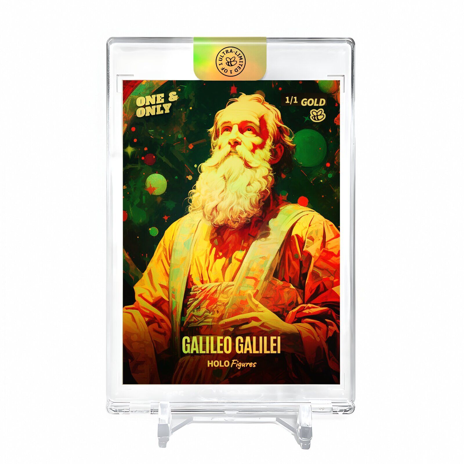 GALILEO GALILEI Digital Painting Holo Gold Card 2023 GleeBeeCo #GLDG-G 1/1