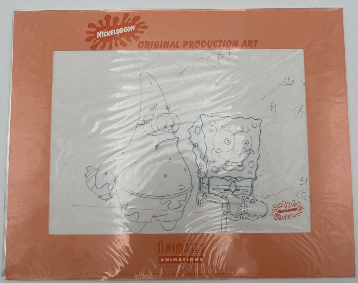 SpongeBob SquarePants Original Production Art Hand Drawing Season 1 w/ COA