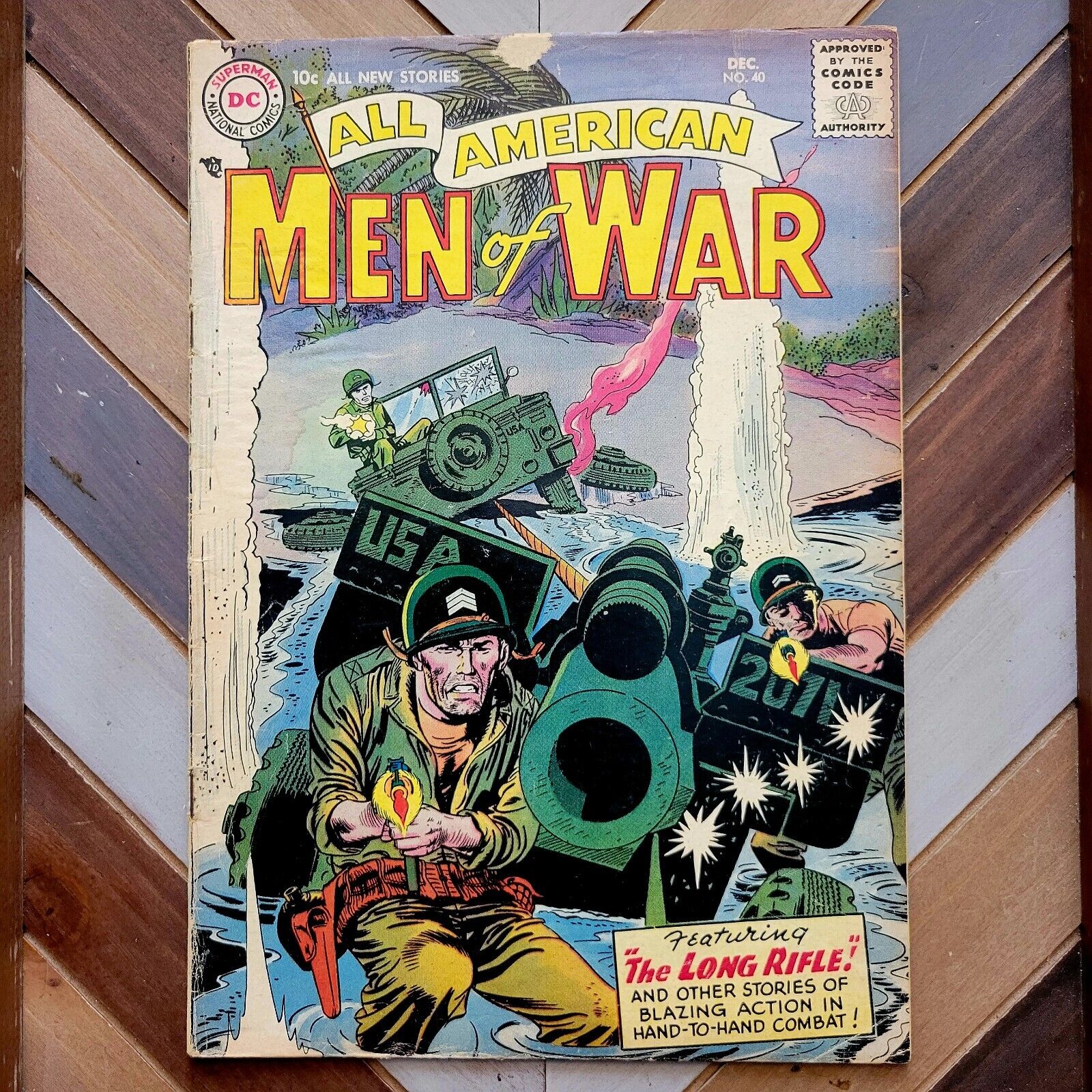 ALL-AMERICAN MEN OF WAR #40 VG+ (DC 1956) ROSS ANDRU 