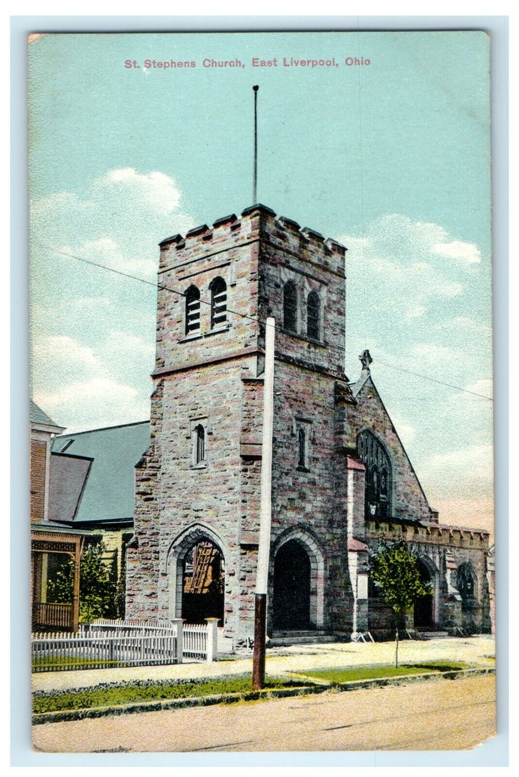 c1910\'s St. Stephens Church East Liverpool Ohio OH Unposted Antique Postcard