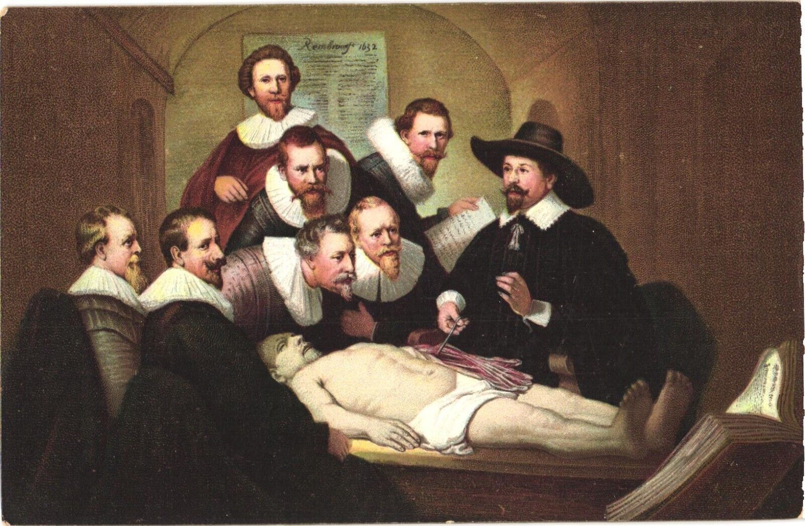 The Anatomy Lesson of Dr. Nicolaes Tulp Painting by Rembrandt Postcard