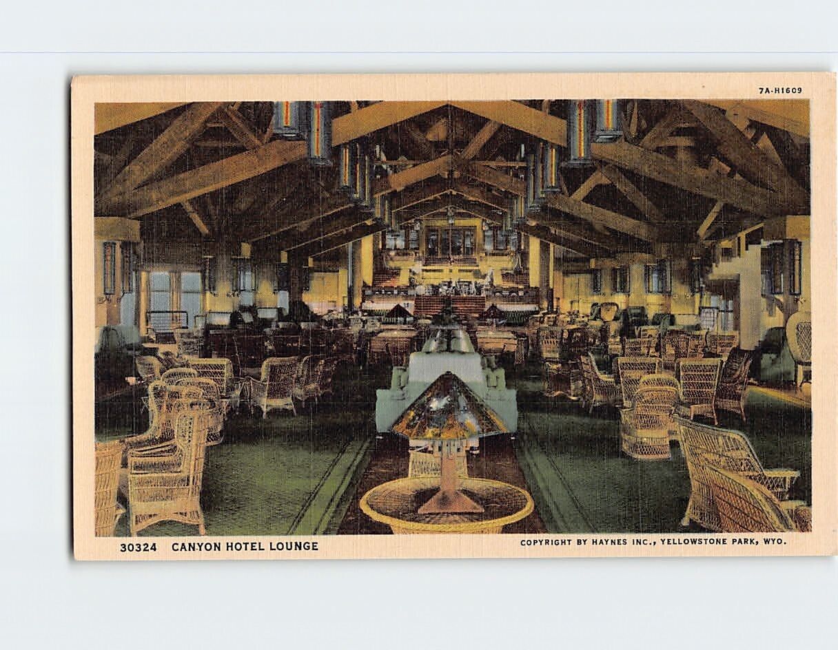 Postcard Canyon Hotel Lounge Yellowstone National Park Wyoming USA