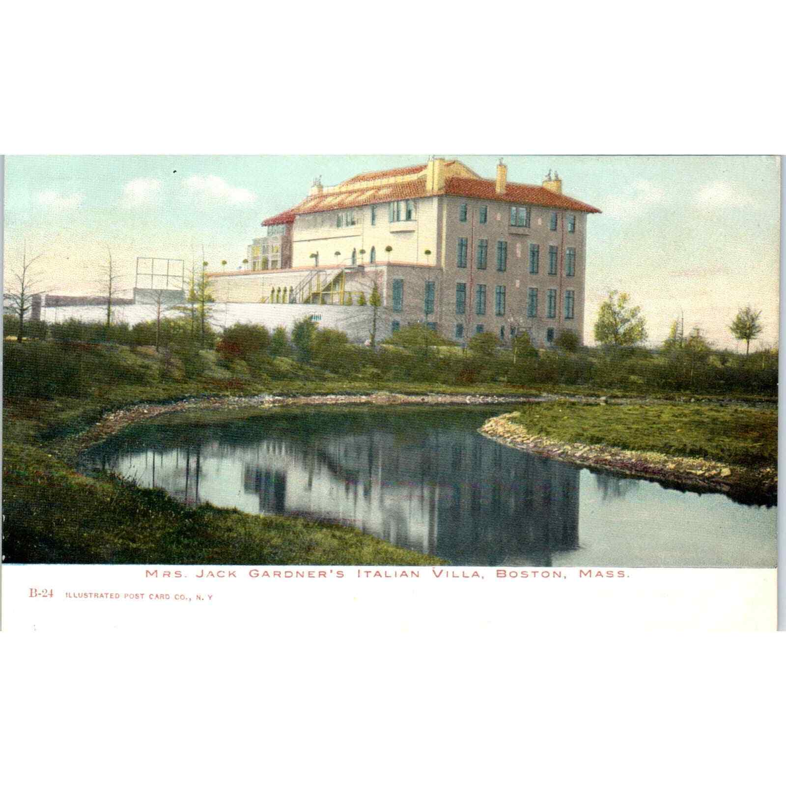 c1905 Mrs. Jack Gardner's Italian Villa Boston MA Original Postcard PC9