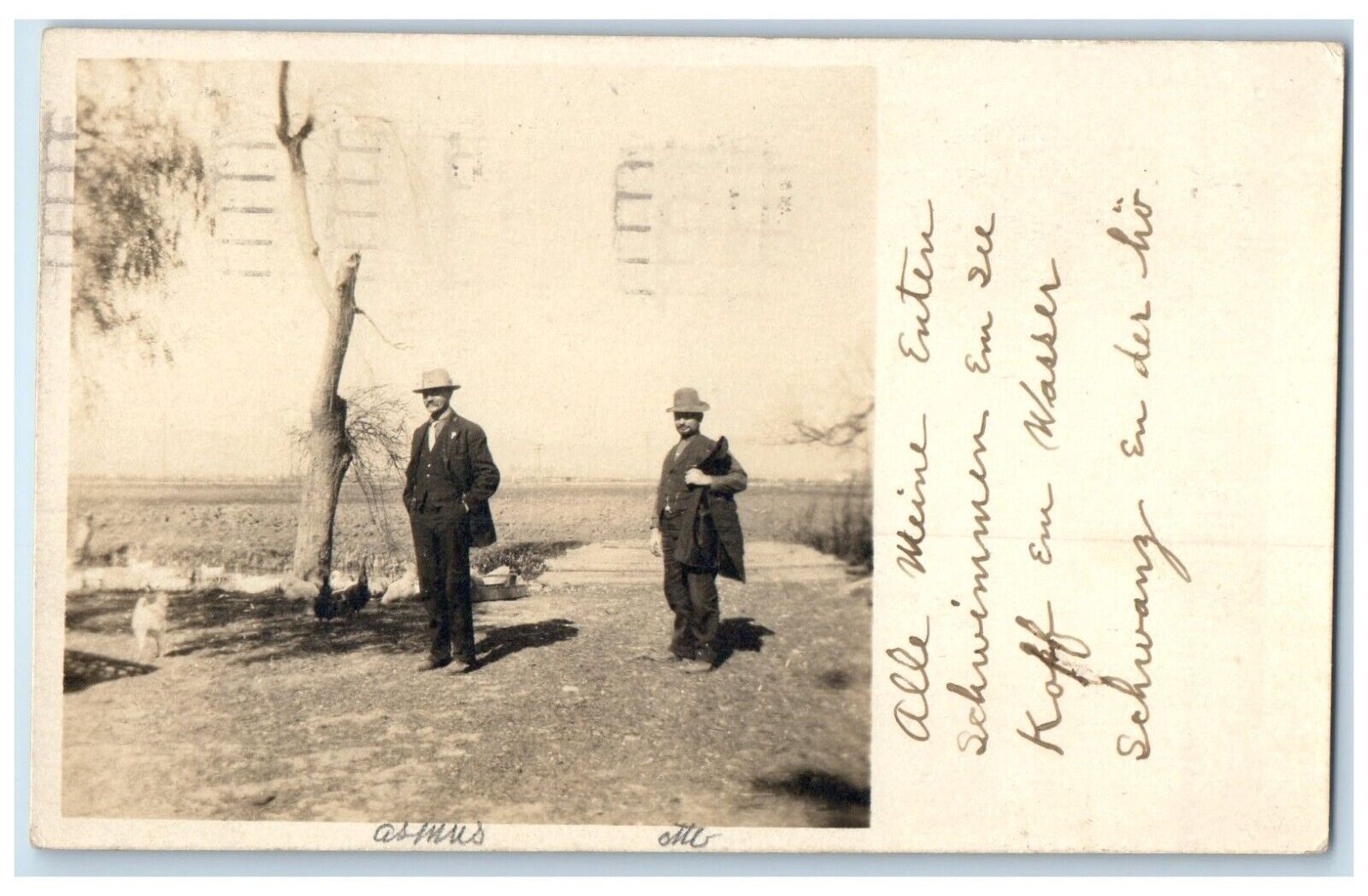 1912 Man Scene Field Los Angeles CA RPPC Photo Posted Antique Postcard
