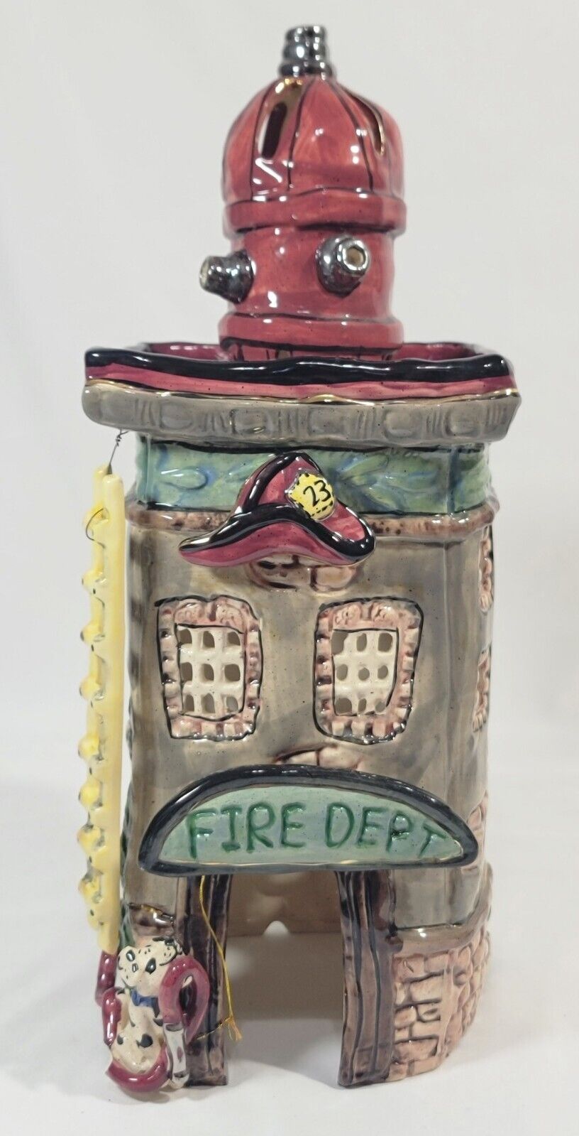 Heather Goldmine Large Heroes Brigade Fire Department Blue Sky Clayworks