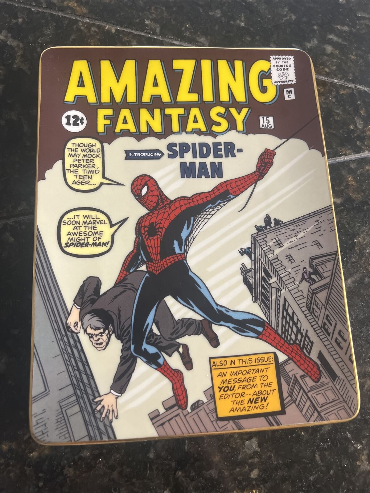 1997 Amazing Fantasy Spiderman Comic Aug 1962 Limited Edition Collector Plate