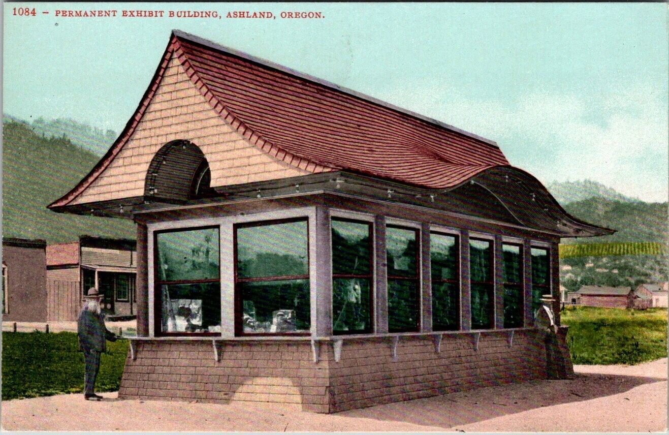 Post Card Permanent Exhibit Building Ashland Oregon Divided Back 1907-1917
