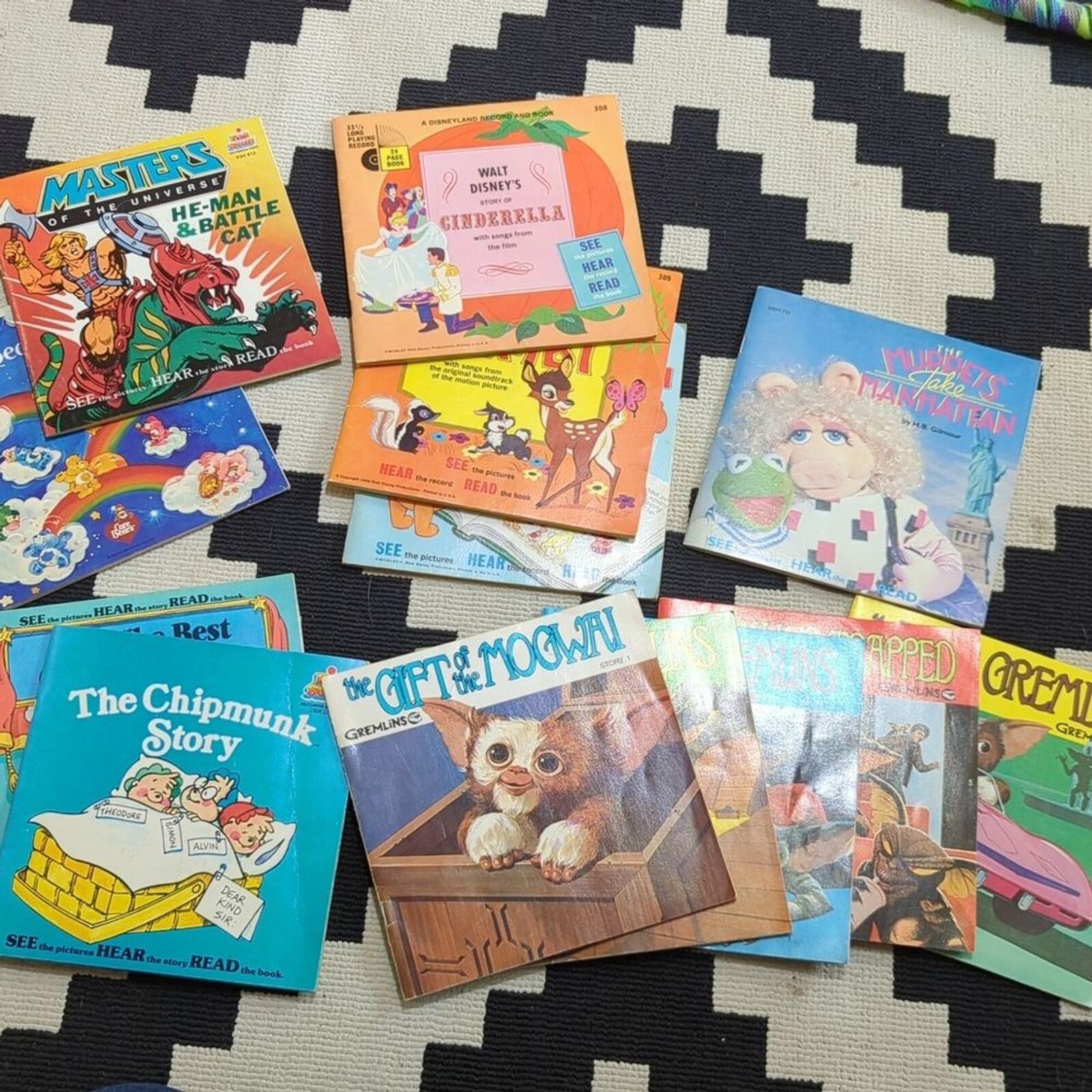 Lot of vintage See Hear Read children\'s record story books 80\'s