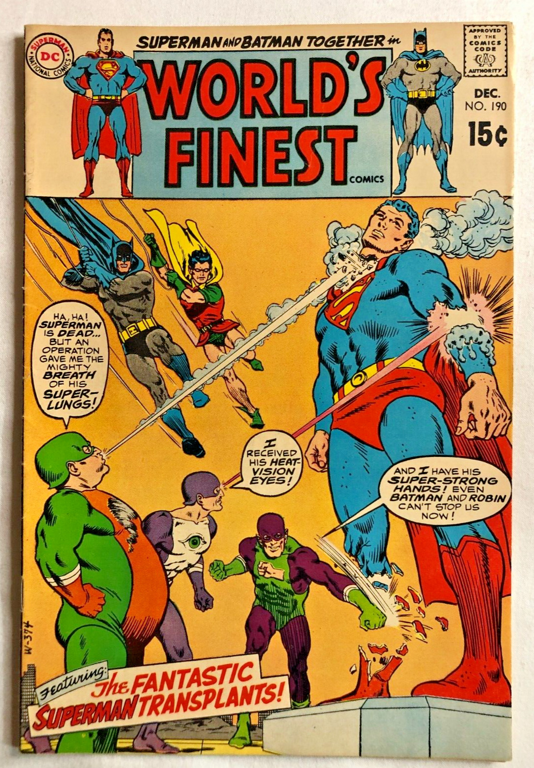 World's Finest #190 - Superman - Batman & Robin Vintage Bronze Age DC Comics