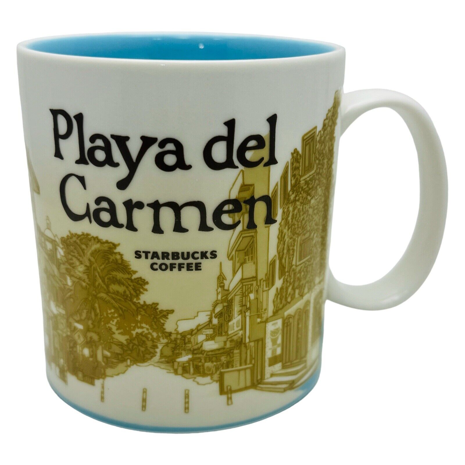 Starbucks Coffee Cup Mug 16oz Playa del Carmen Global City Icon Collector Series