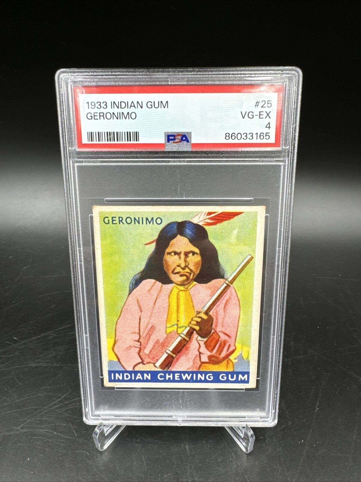 1933 Goudey Indian Gum # 25 Geronimo (Series of 48) PSA 4 VG-EX War Chief