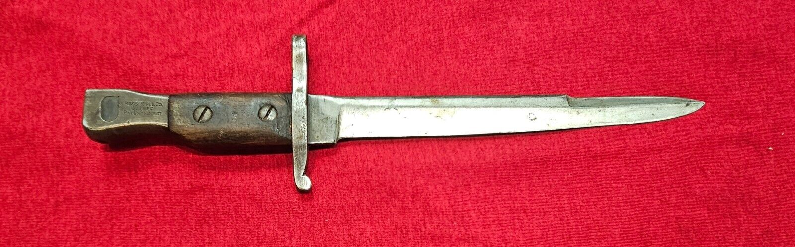 ROSS RIFLE CO.  Quebec 1907 CANADIAN WW1 British Army BAYONET ROSS GOOD 01/16