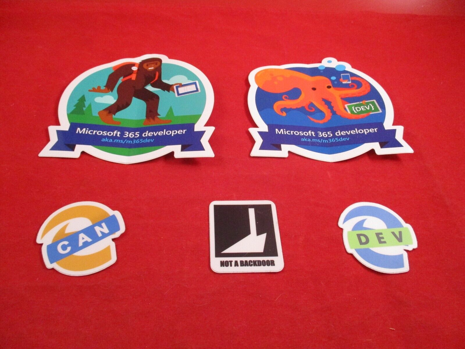 Microsoft 365 Developer Team DEV Employee Sticker Set Octopus Bigfoot *NEW*