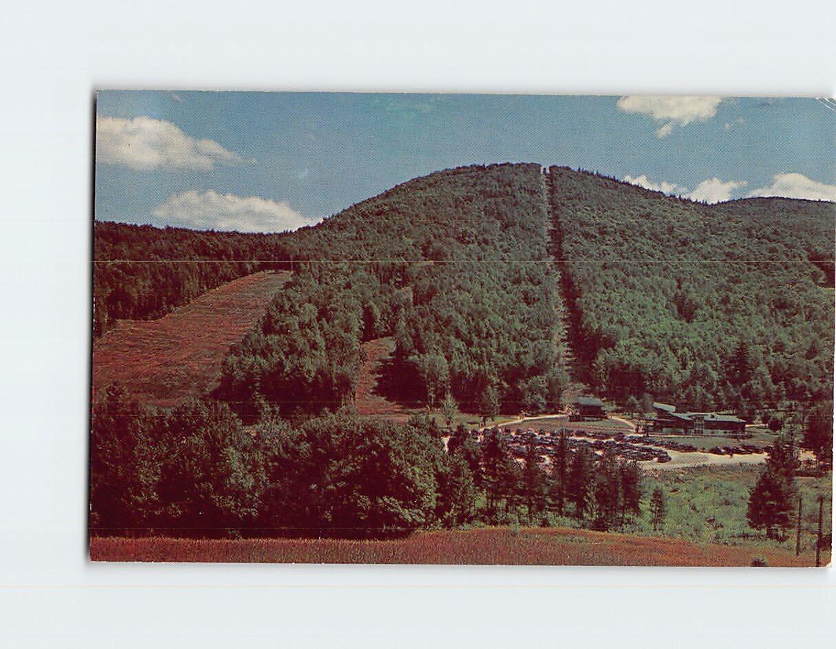 Postcard Lift Line & Ski Trails Mount Sunapee State Park Aerial Chairlift USA