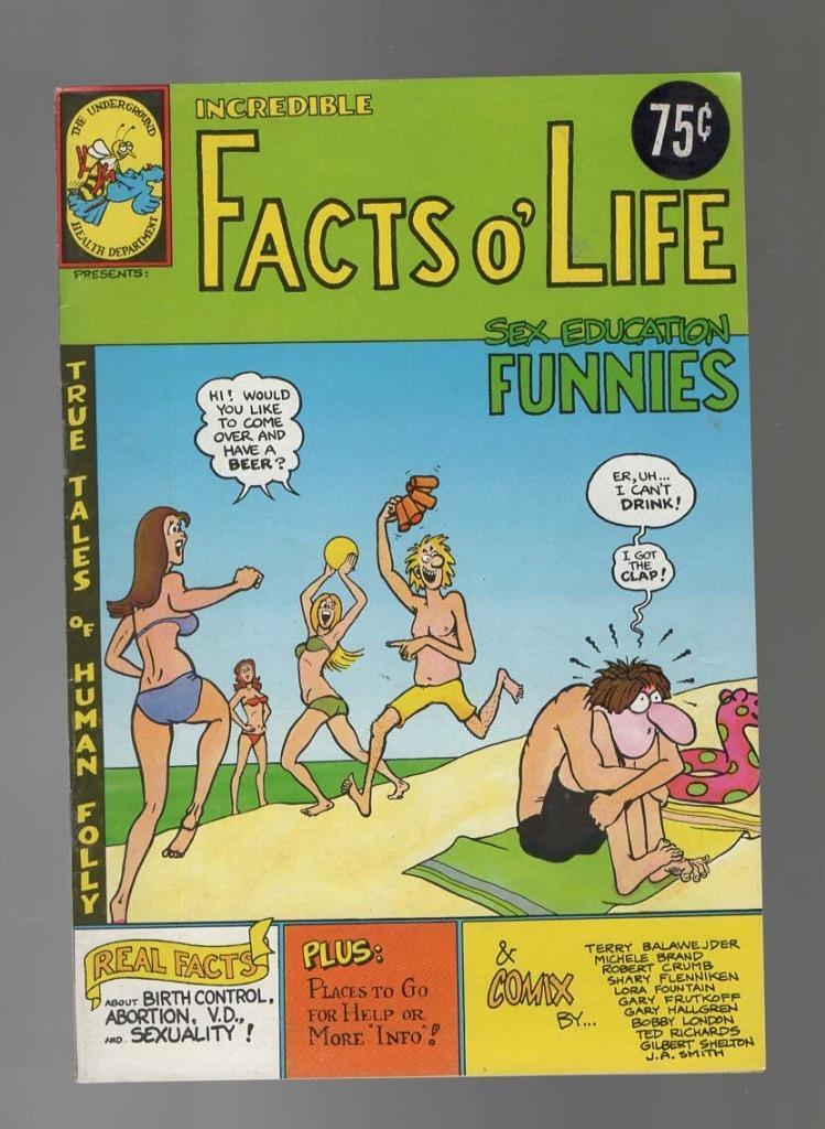 FACTS O' LIFE SEX ED FUNNIES #1 UNDERGROUND COMIX 1972 R. Crumb LORA FOUNTAIN VF