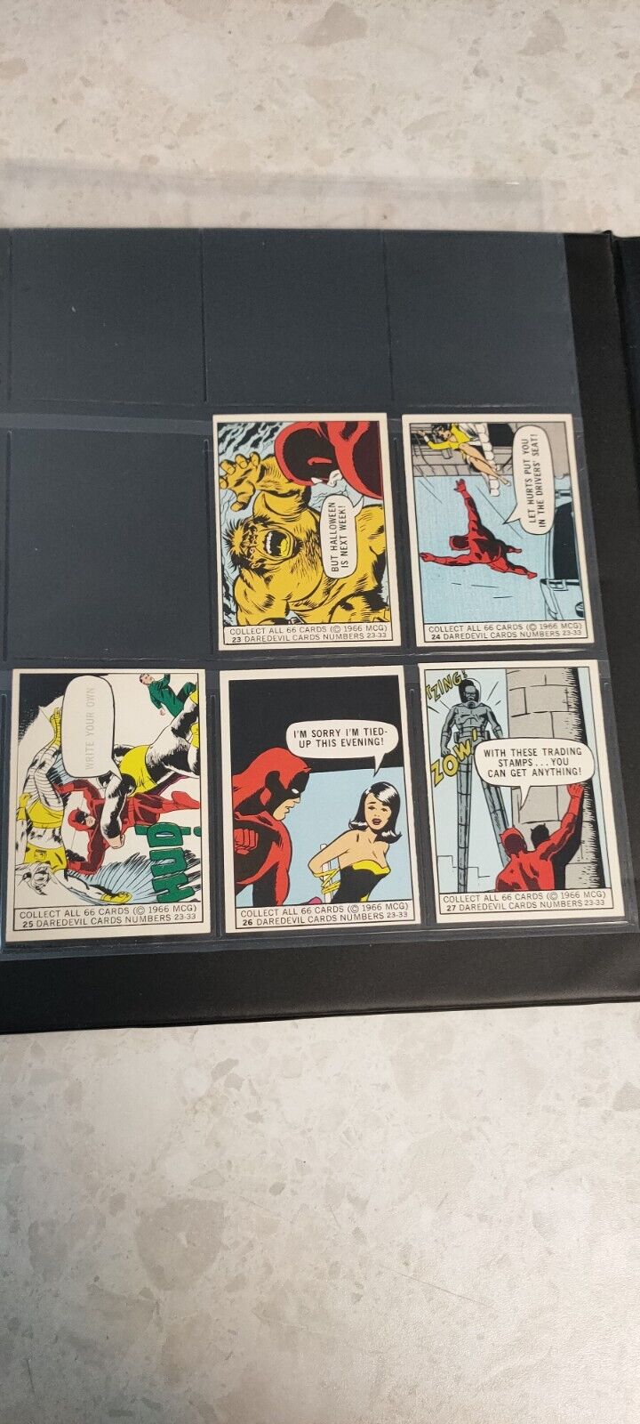 1966 Donruss - Daredevil - Marvel Super Heroes Cards - all Cards 23-33.
