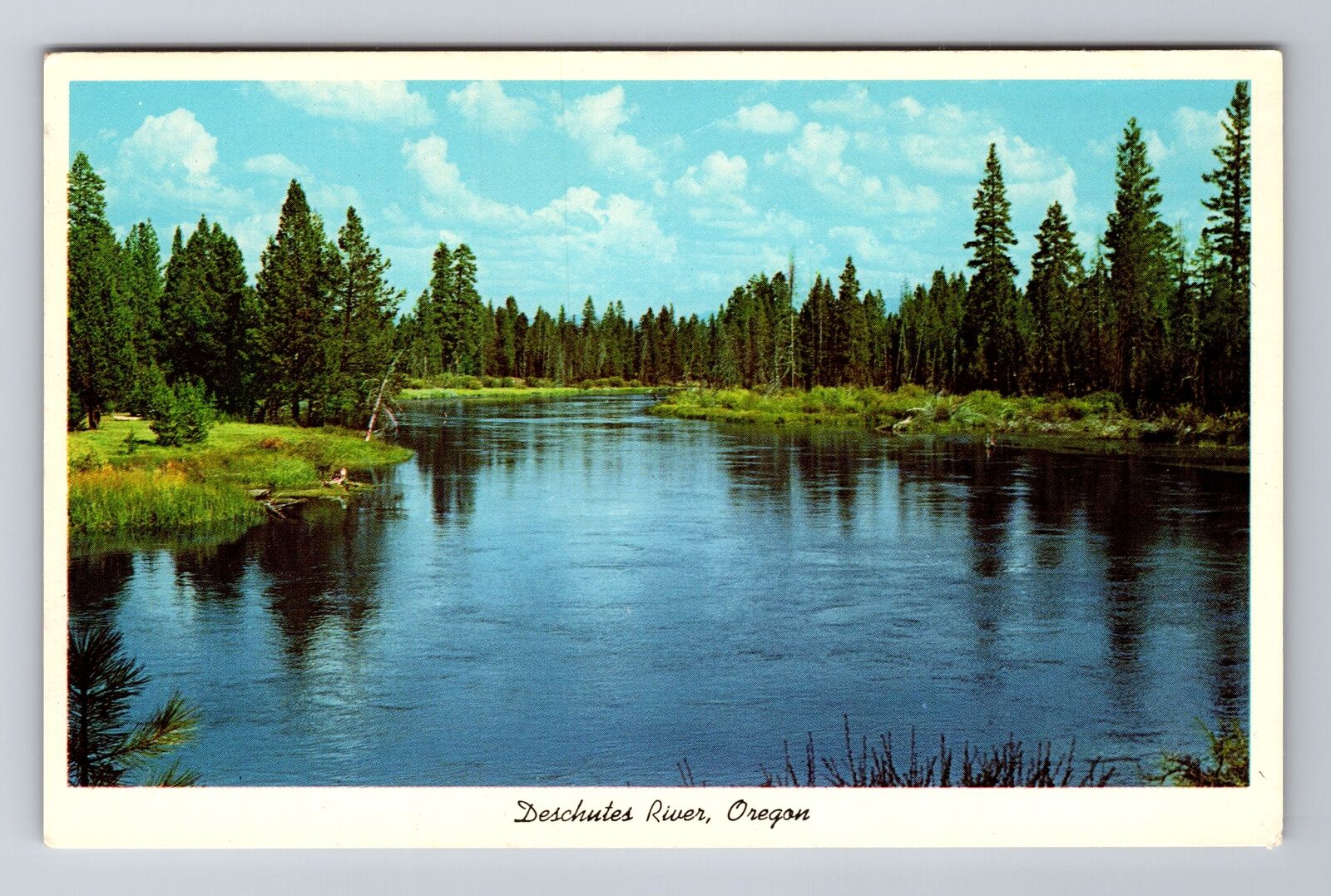 OR-Oregon, Scenic View Of Deschutes River, Antique, Vintage Souvenir Postcard
