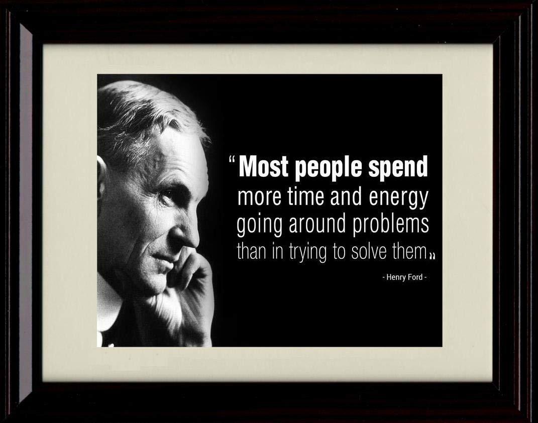 8x10 Framed Henry Ford Quote - Success