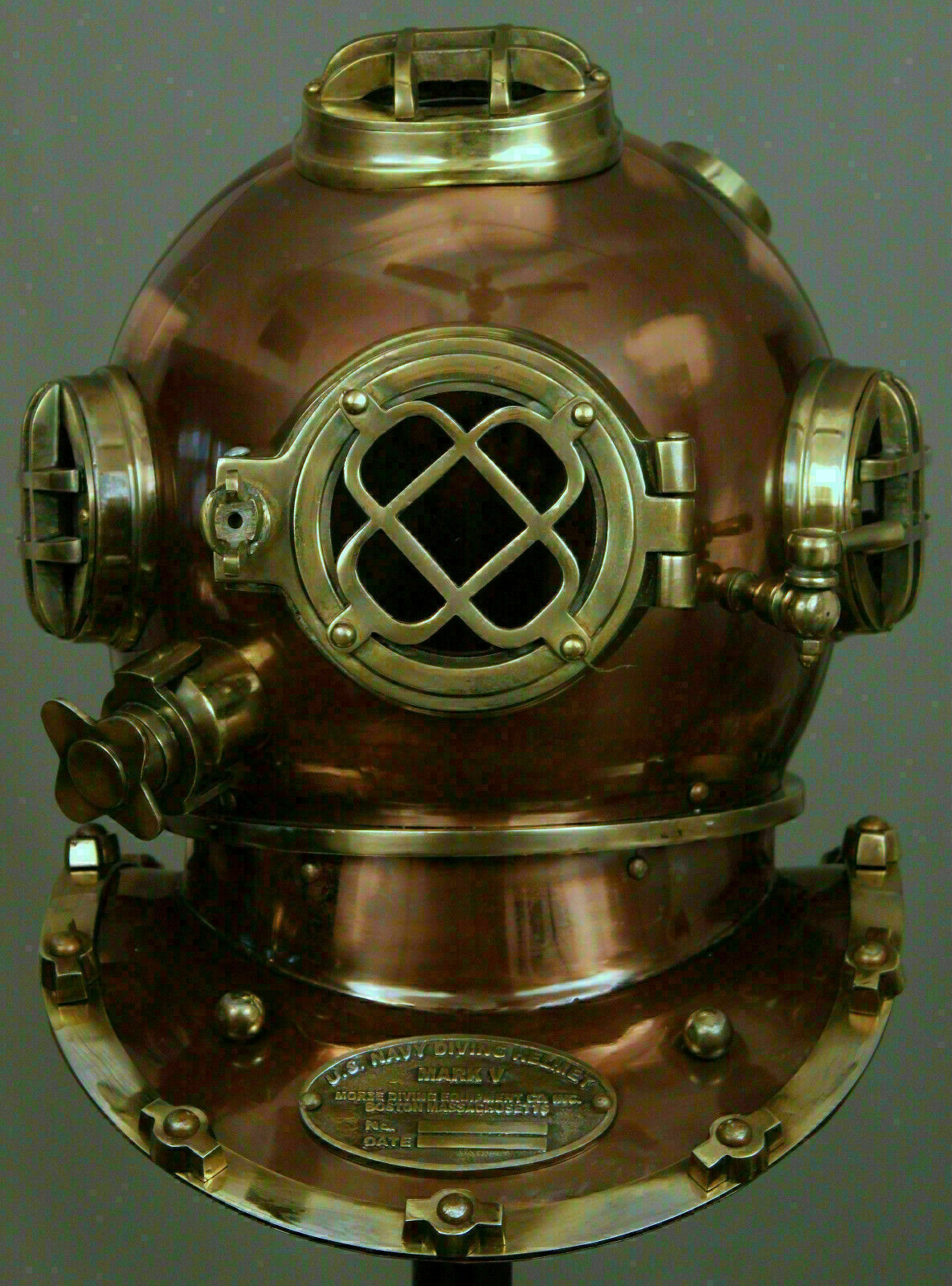 Brass Finish Collectible Diving Helmet US Navy Mark V Boston Deep Sea Scuba gift