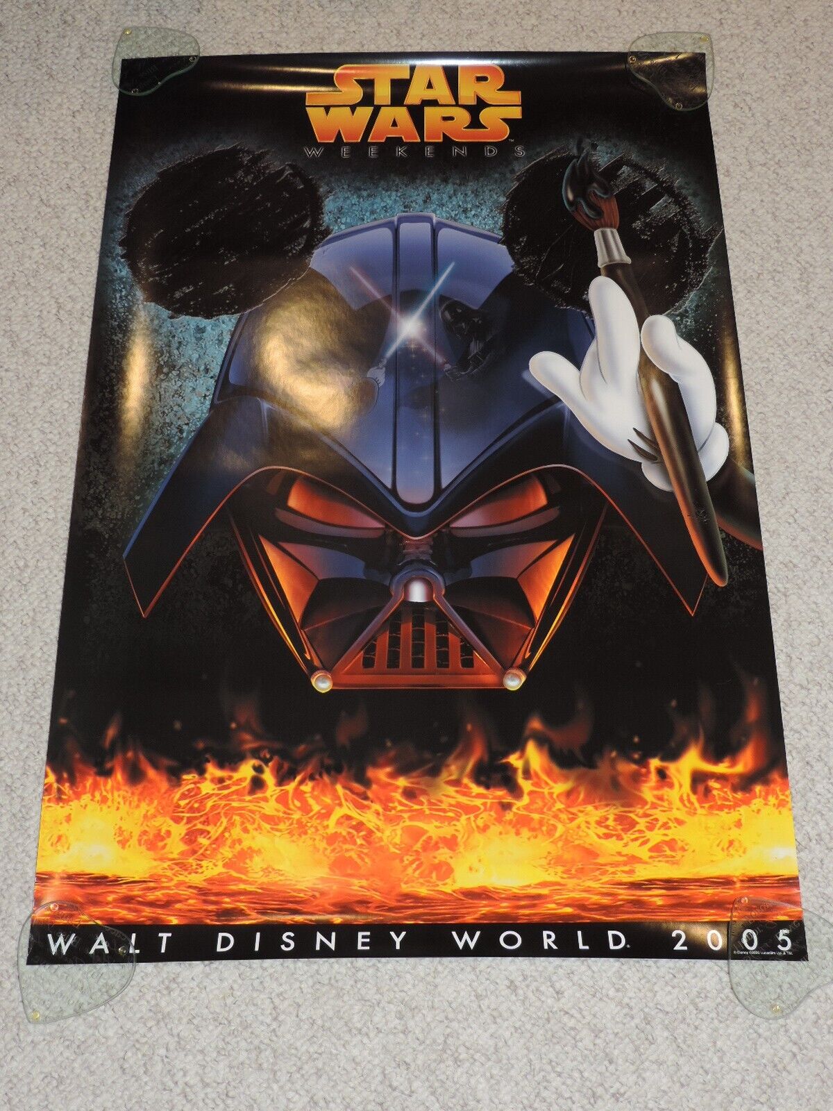 Disney Star Wars Weekends 2005 Original Event Poster Mickey Mouse Darth Vader
