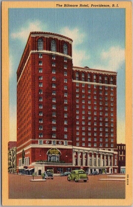 Vintage 1940 PROVIDENCE Rhode Island Postcard BILTMORE HOTEL Curteich Linen