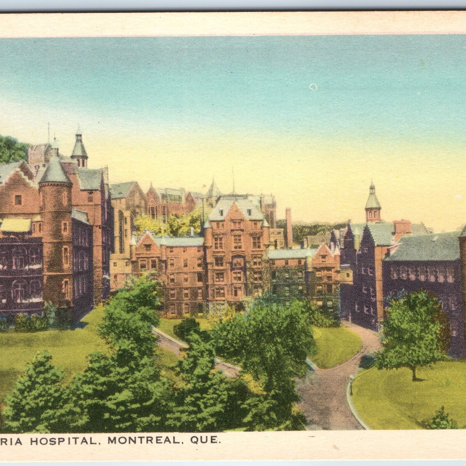 c1940s Montreal, Quebec, Canada Royal Victoria Hospital Ancient Castle PC A250