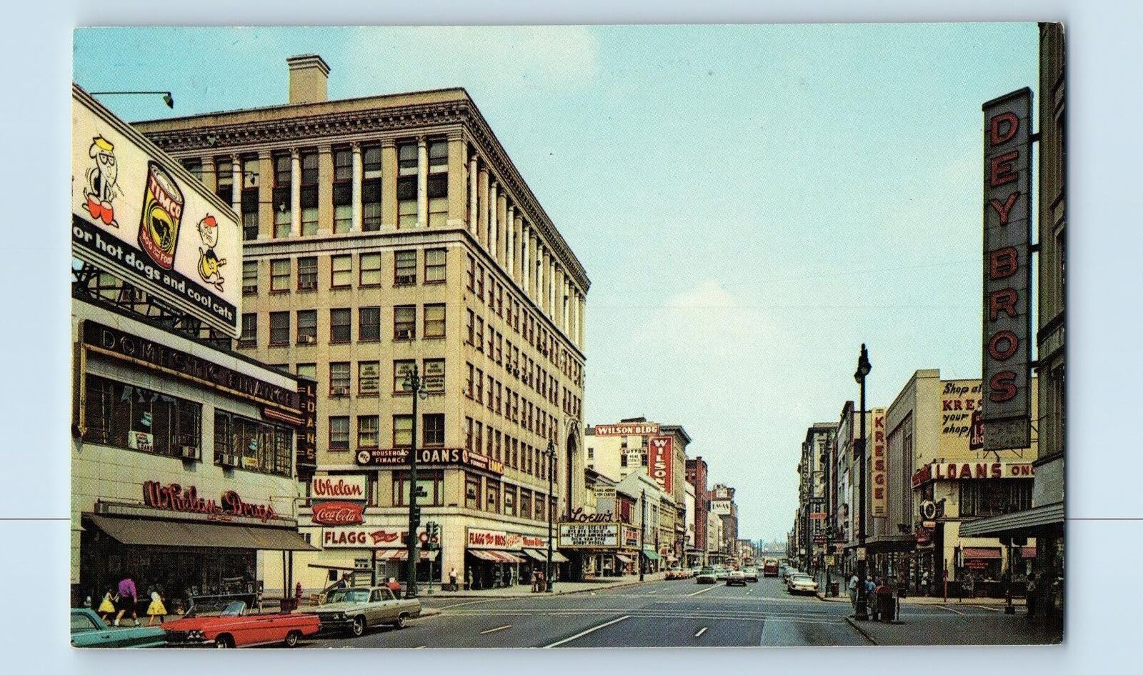 Syracuse New York NY Postcard Salina Street Looking North Business Section c1960