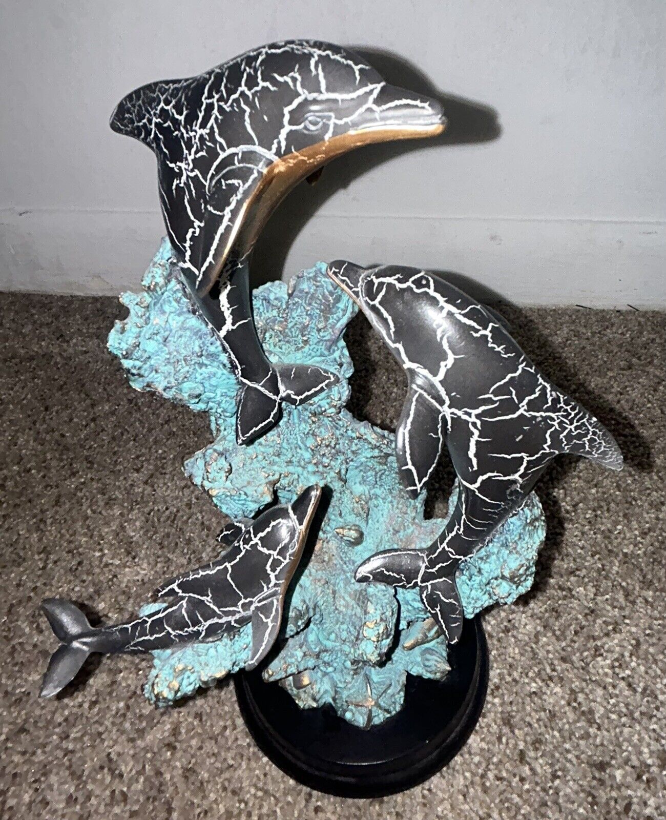3 Dolphin Sculpture Figurine Statue