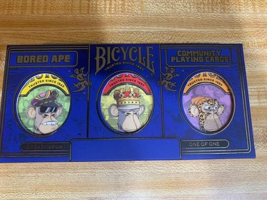 Bored Ape Silver Bicycle Card Decks (Community Set of 3) One of One Brand New