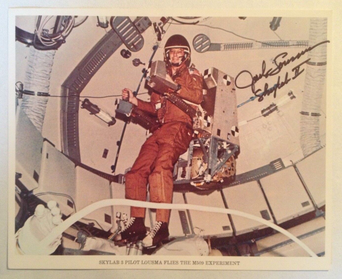 Astronaut Jack Lousma Signed Official NASA Skylab- M509 Experiment -Photograph