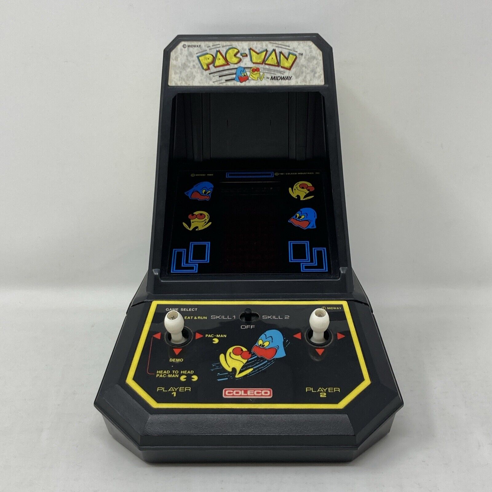 1981 Coleco Midway Mini PAC-MAN Table Top Arcade Game