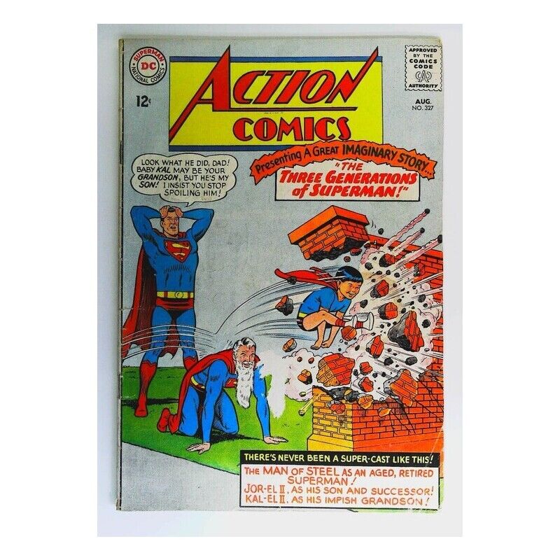 Action Comics (1938 series) #327 in Fine minus condition. DC comics [y'