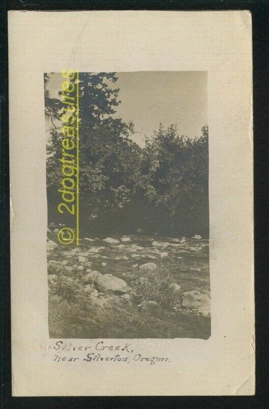 Rppc Silver Creek Near Silverton Or Oregon Marion County Ne Of Salem 1909