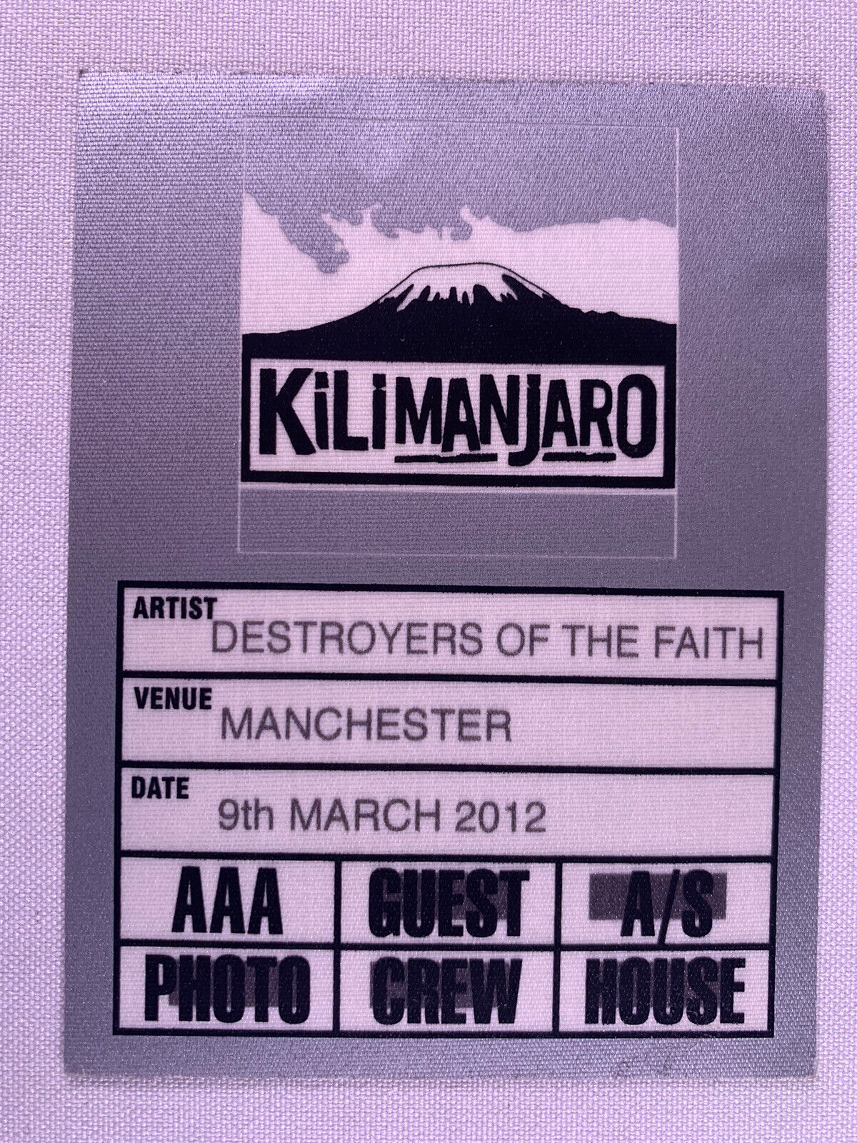 Cannibal Corpse Enslaved Pass Orig Destroyers of the Faith Tour Manchester 2012
