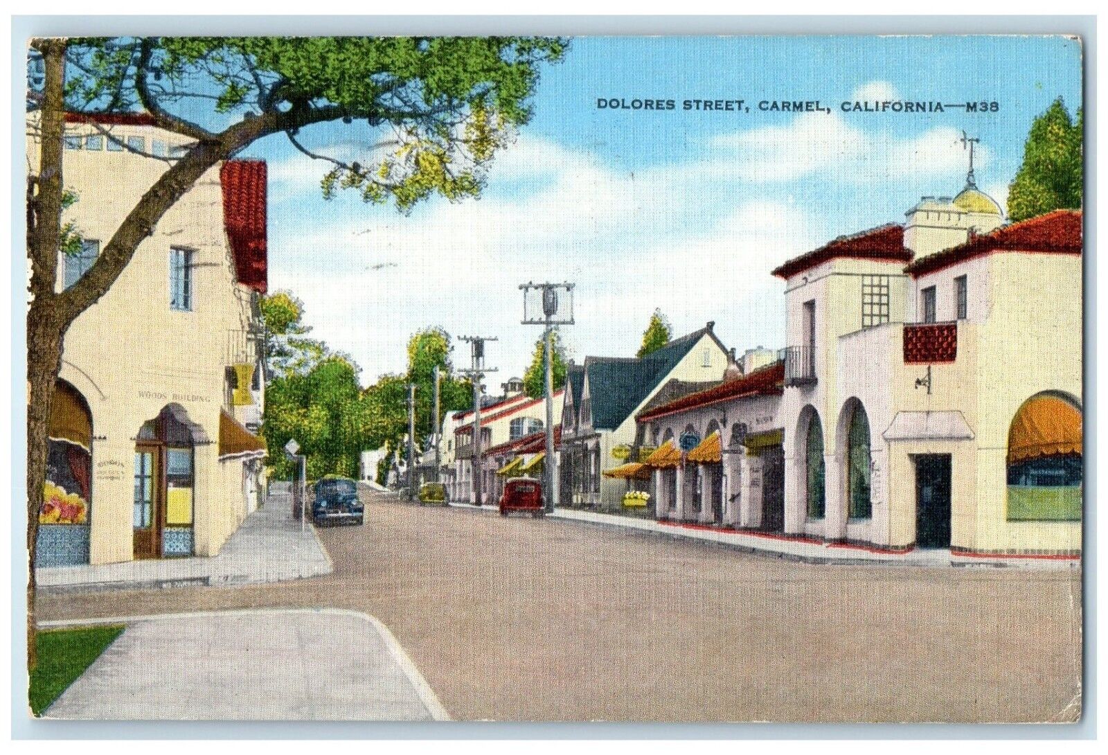 1949 Dolores Street Exterior Building Carmel California Vintage Antique Postcard