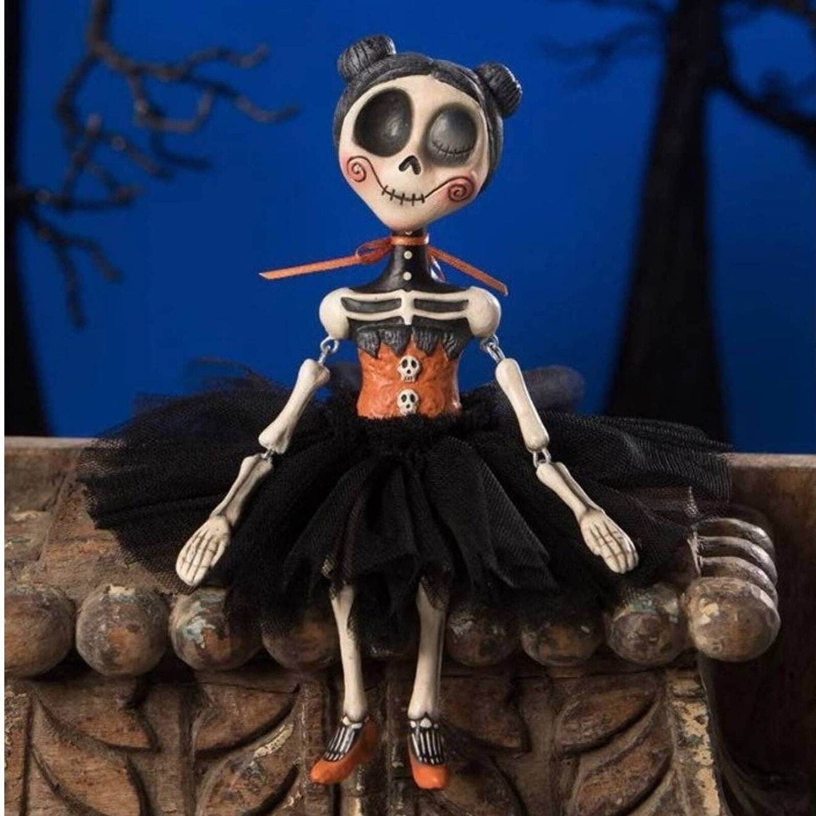 New Leeann Kress Bethany Lowe Vivian Skullgrave Halloween Skeleton Doll Figure