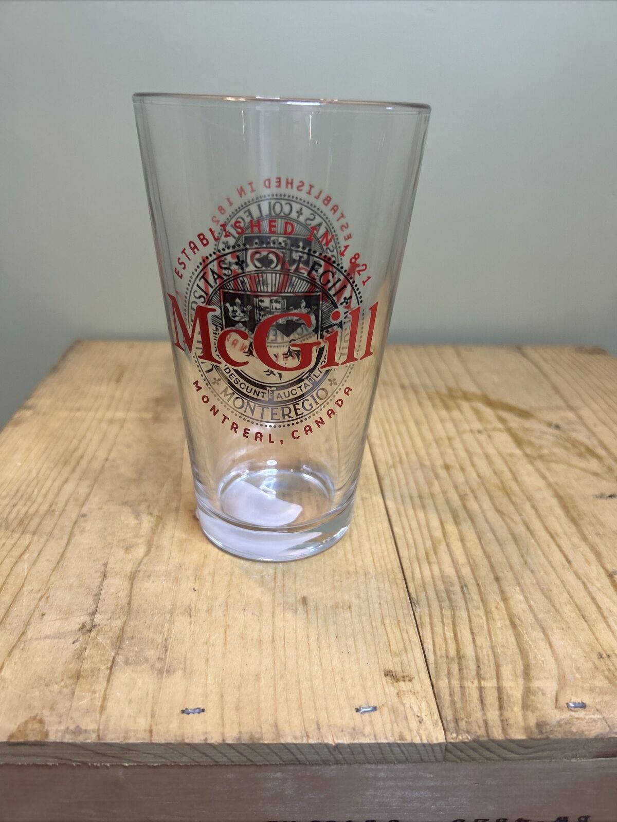 McGill University Pint Glass Montreal Quebec Canada College