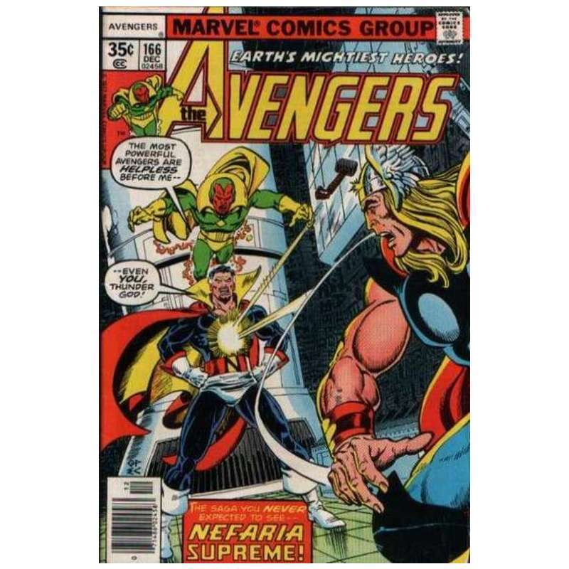 Avengers (1963 series) #166 in Very Fine condition. Marvel comics [y/
