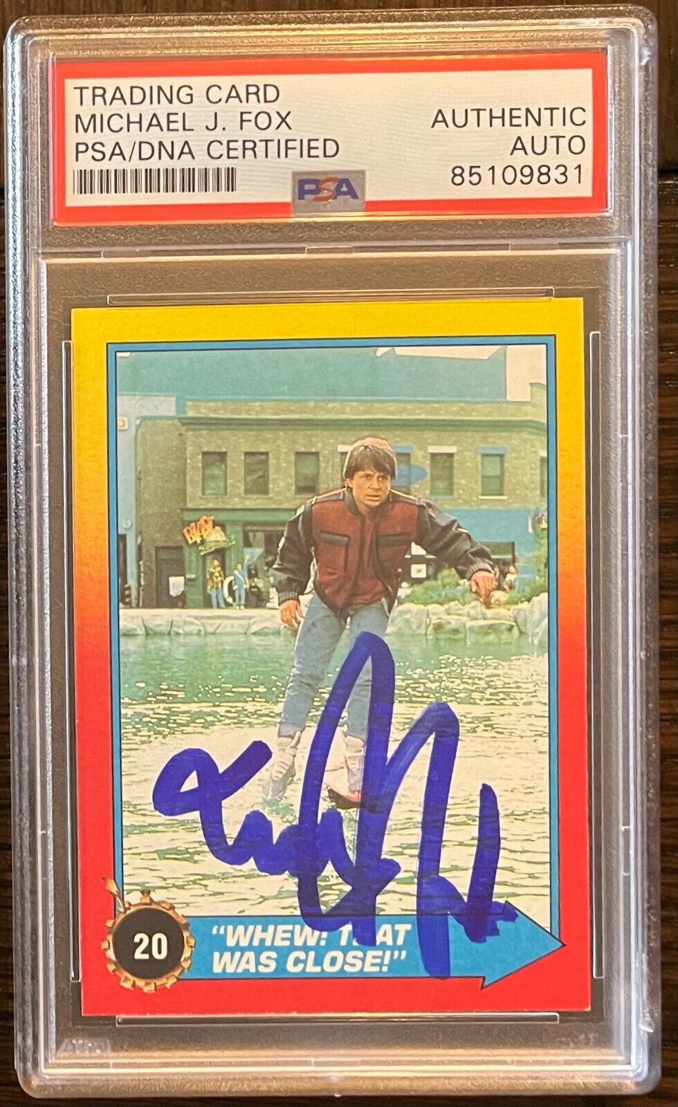MICHAEL J. FOX 1989 Topps Back to the Future II SIGNED AUTO Autograph PSA/DNA RC