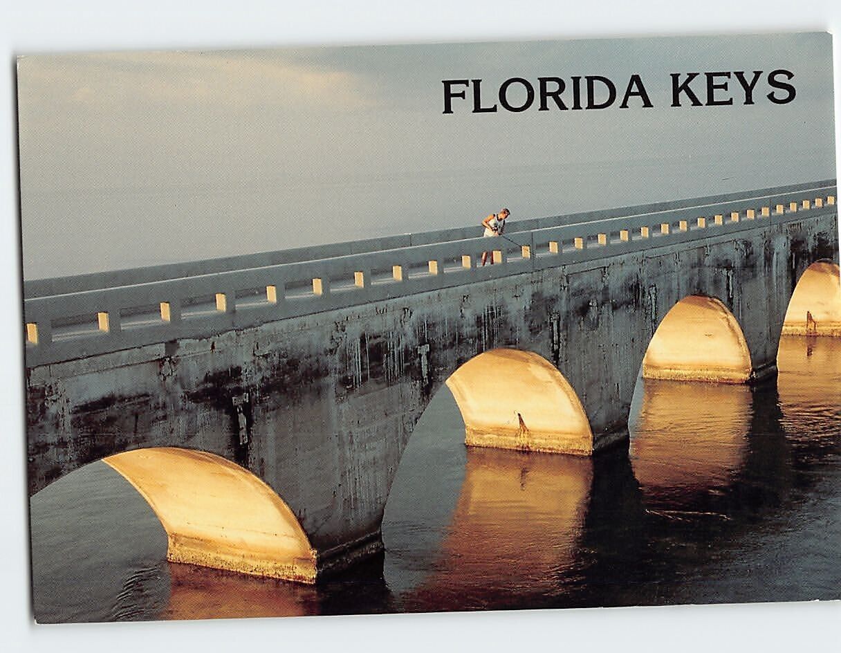 Postcard Florida Keys Bridge Golden Arches USA