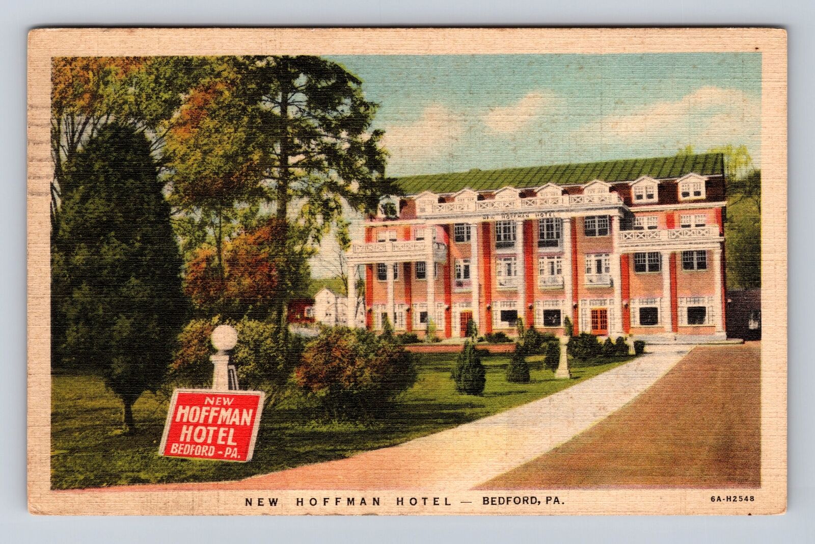 Bedford PA-Pennsylvania, New Hoffman Hotel Advertisement Vintage c1944 Postcard