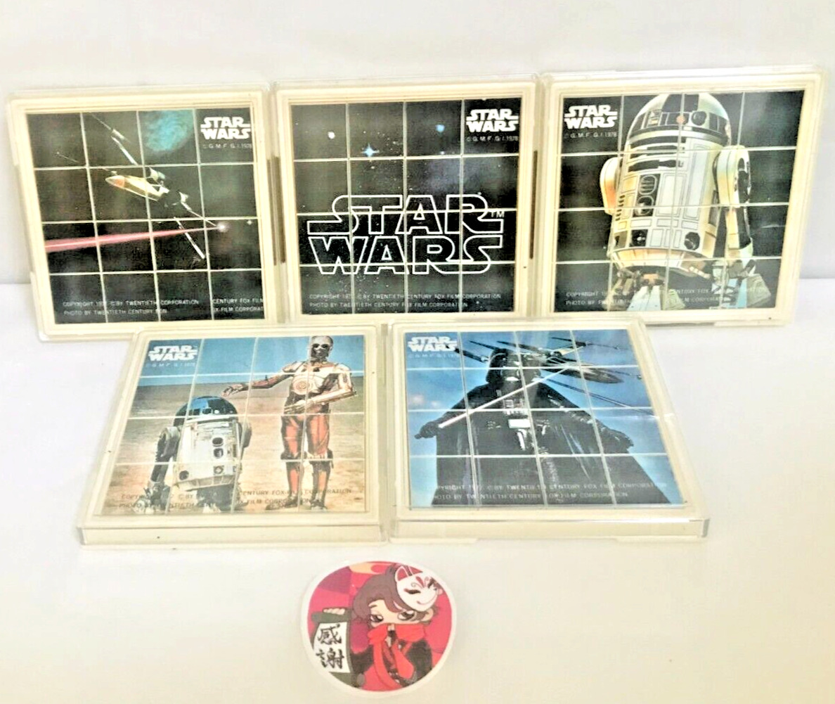 TAKARA Star Wars Puzzle 5 Set 1978 Movie Vintage Rare Darth Vader R2-D2 C-3PO