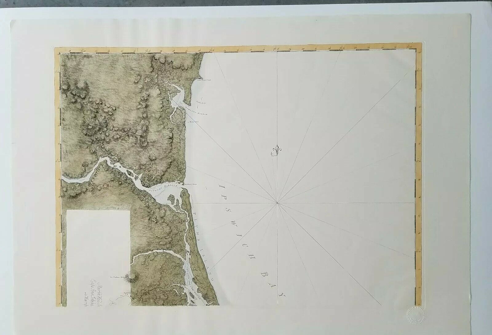 Map Of Ipswich Bay Mass topographic chart Marblehead, Cape Ann, Hampton Harbour