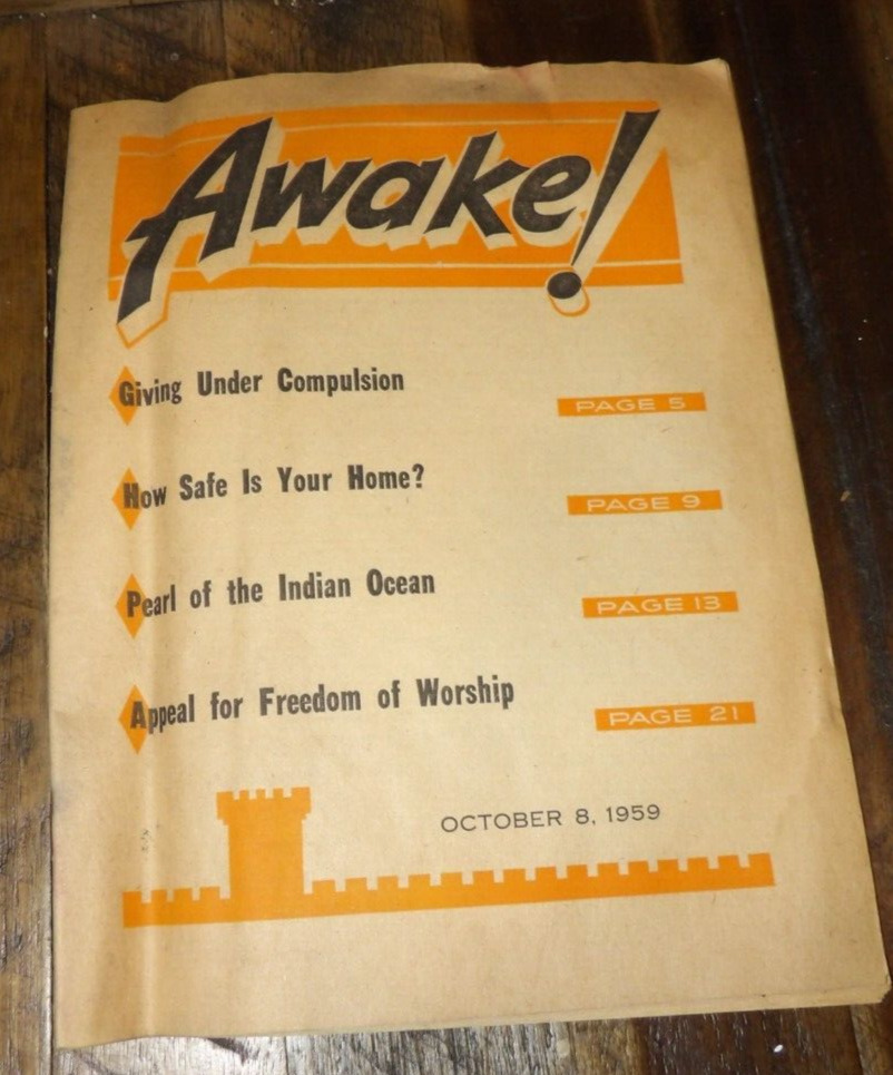 Awake watchtower magazine October 8, 1959