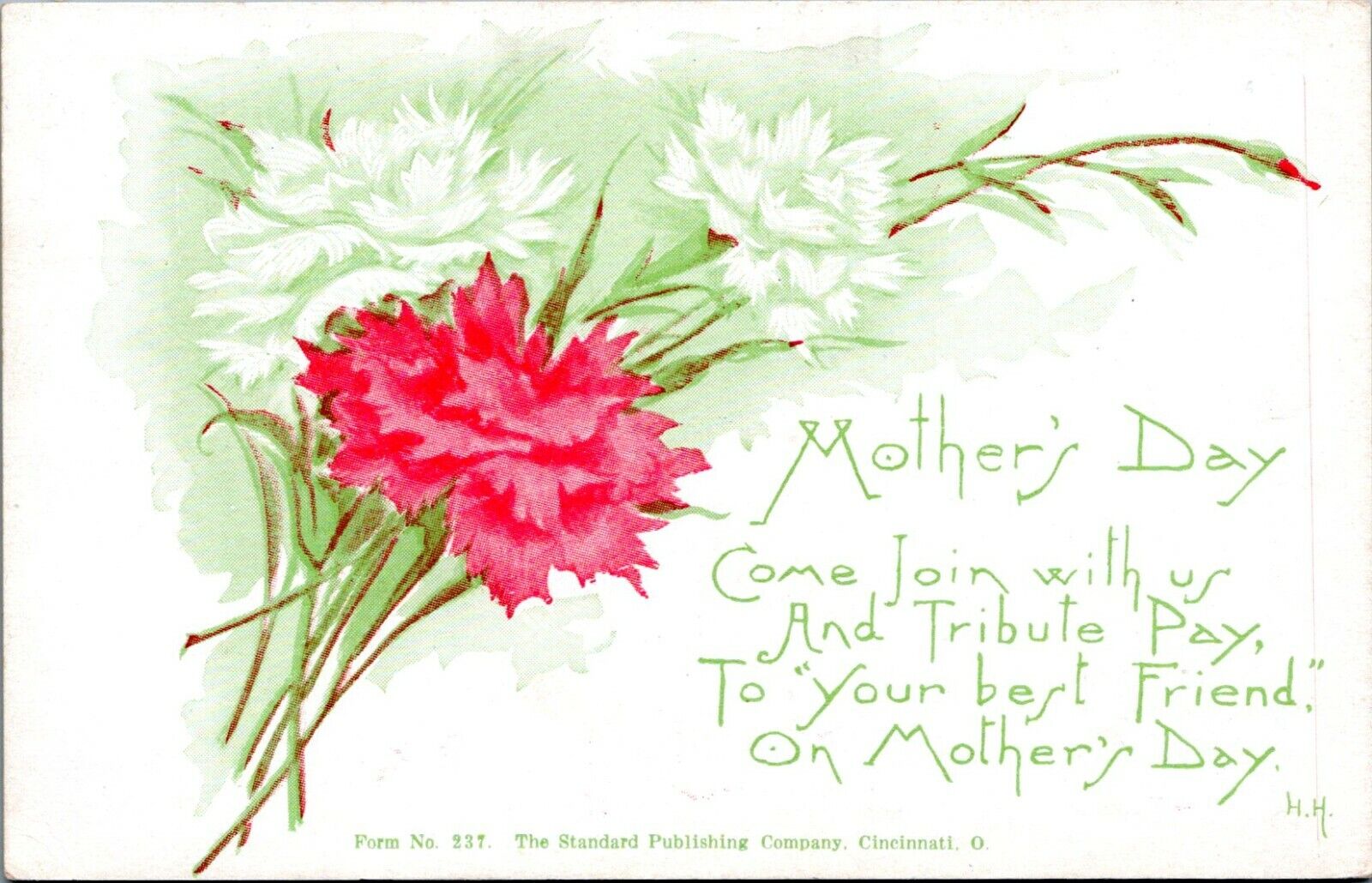 UNUSED Mothers Day Postcard Vintage Early 1900's 237 PO
