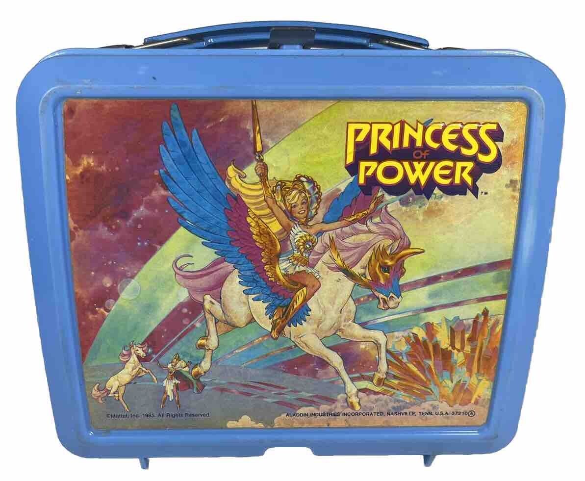 Vintage 1980's Princess of Power She-ra Lunch Box Blue No Thermos Aladdin 1985