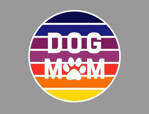 Dog Mom Paw Print Die Cut Glossy Fridge Magnet